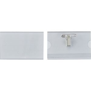 日本緑十字社 緑十字 301115 名刺型名札 ハードケース NF-20 内寸56×91mm 5個組 両用クリップ付