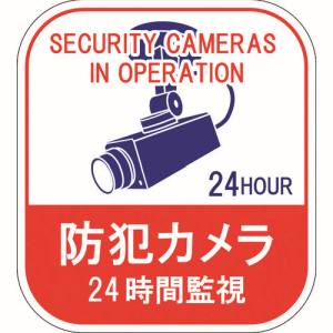日本緑十字社 緑十字 47127 ステッカー標識 防犯カメラ 24時間監視 貼127 100×90mm 5枚組 エンビ