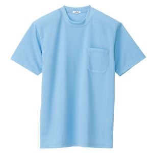 アイトス アイトス 10576-007-SS 吸汗速乾 クールコンフォート 半袖Tシャツ ポケット付 男女兼用 サックス SSサイズ