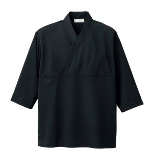 アイトス アイトス HS2900-010-4L きもの衿ニットシャツ 男女兼用 ブラック 4Lサイズ