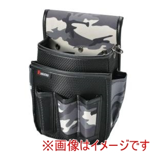 コヅチ KOZUCHI コヅチ 電工袋2段工具差し付き迷彩ブラック