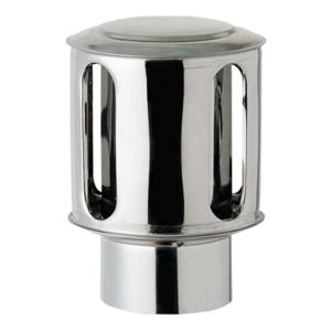 ホンマ製作所 ホンマ製作所 12022 ステンレス 丸型トップ ボイラー用 ハゼ折り煙突 シングル 100mm