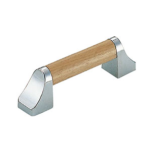 シロクマ シロクマ P-25 スペースハンドル 大 クローム Lオーク