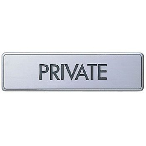 シロクマ シロクマ NS-4 No.1 どこでもサイン PRIVATE 170×45 ヘアーライン