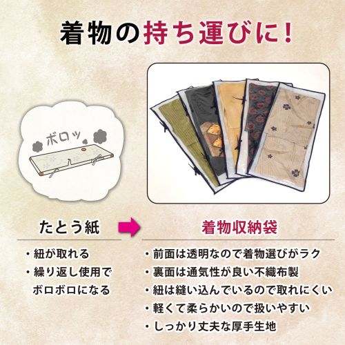  アストロ アストロ 着物が見える クリア収納袋 5枚組 173-24