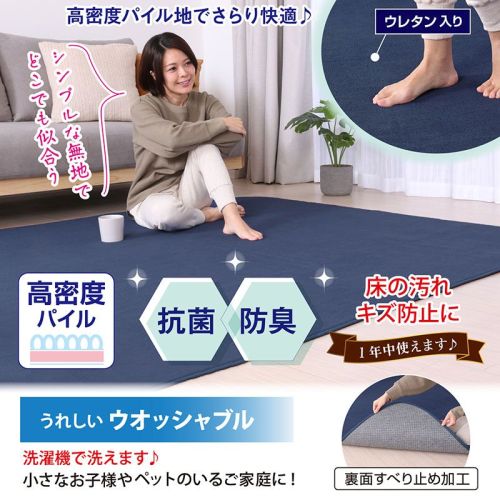  アストロ アストロ 足裏さわやか タオル地 ラグ 正方形 333-11