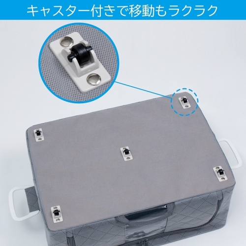  アストロ アストロ キャスター付きWIREDcase 炭入り消臭衣類整理用 中 グレー 822-39