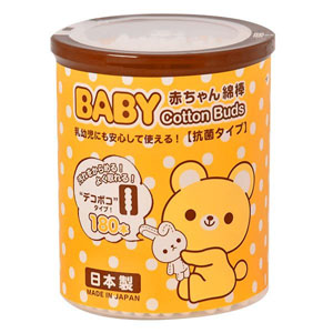 山洋 山洋 くまBABY 綿棒 デコボコ 180本入