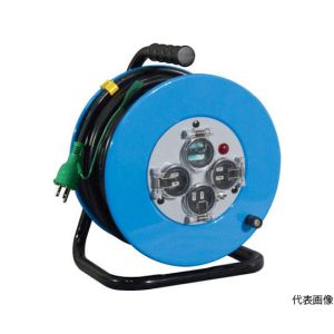 日動工業 NICHIDO 日動工業 XW-EB33-S 電工ドラム 防雨防塵型 フラットドラム 100V 温度センサー付 漏電保護専用ブレーカー付 30m