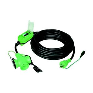 日動 日動工業 PBW-EB10-T 防雨型ポッキン延長ブレーカ 100V 漏電保護専用 10m