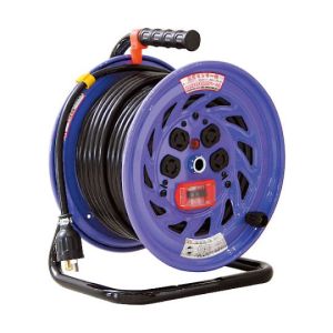 日動工業 NICHIDO 日動工業 NF-EK34L-15A 電工ドラム ロック 引掛 式コンセントドラム100V アース付 過負荷漏電しゃ断器付 30m