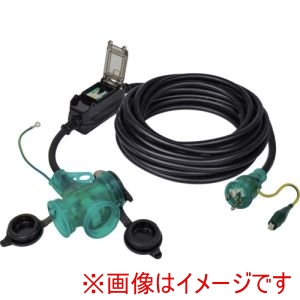 日動工業 NICHIDO 日動工業 PBW-EB10T-S 防雨ポッキン延長ブレーカ10m 漏電保護専用