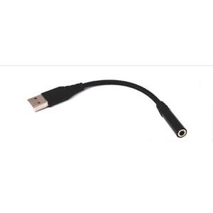 COMON USB2.0オス-3.5 ステレオ（4極）メス パソコンからステレオ4極ヘッドフォンの接続