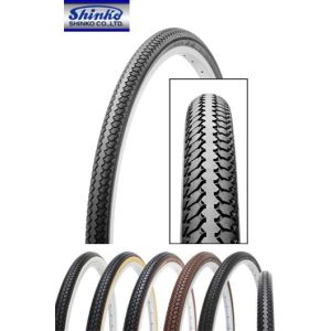 シンコー Shinko シンコー SR078 デミング L/L 1本巻 ブラック ホワイト 26×1-3/8 Shinko