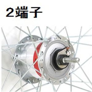 アサヒサイクル ASAHICYCLE アサヒサイクル XFAN2 アルミリム 前輪 シマノハブダイナモ J2端子 オートライト用 ホイール 26X1 ASAHICYCLE