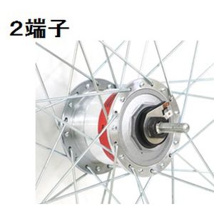 アサヒサイクル ASAHICYCLE アサヒサイクル TFSN3 ステンレスリム 前輪 ハブダイナモ タイヤ チューブ無 27X1-3/8 軸長:15 ASAHICYCLE