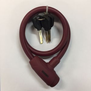 五輪工業 GORIN ゴリン ゴリン G227W シャッター付き ウェーブキー ワイヤー錠 12×600mm 紅