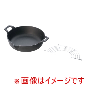 岩鋳 岩鋳 鉄 天ぷら鍋平底 25-102 27cm