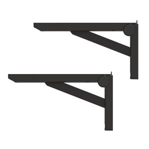 サヌキ SPG サヌキ FDB-200B Coconi オレルノ 折りたたみ棚受 200mm ブラック 2個入