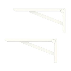 サヌキ SPG サヌキ FDB-300W Coconi オレルノ 折りたたみ棚受 300mm ホワイト 2個入