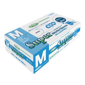 尚美堂 フジナップ スーパーニトリルグローブ 粉無 青 M 100枚入 671510 尚美堂