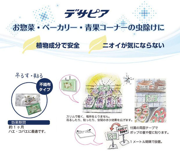  虎変堂 KOHENDO デサピア 不快害虫忌避剤 不織布タイプ