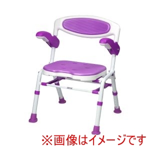 島製作所 島製作所 7250 折りたたみシャワーチェア 楽湯DX パープル メーカー直送 代引不可 北海道沖縄離島不可