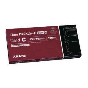 アマノ アマノ Time P@CKIII専用タイムカード Cカード 100枚入 6欄印字
