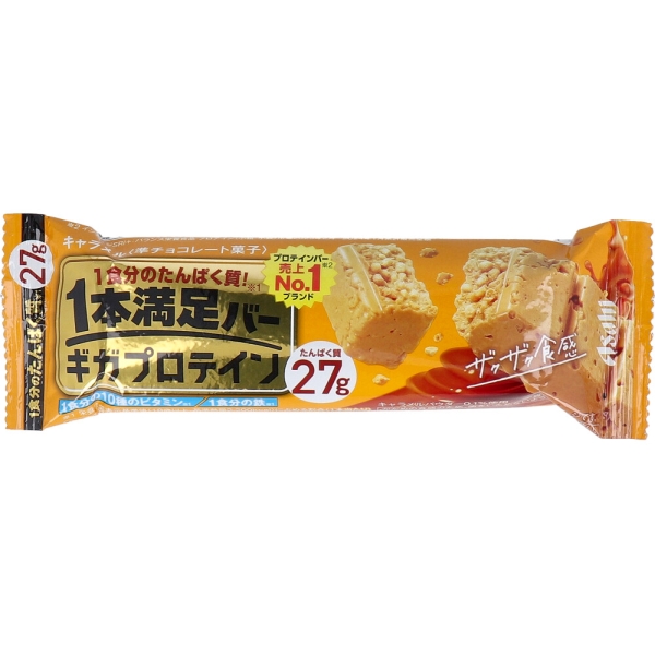 アサヒグループ食品 Asahi アサヒグループ食品 1本満足バー ギガプロテイン キャラメル 1本入