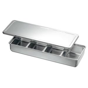 本間製作所 仔犬印 KOINU KO 18-8 調味料入バット 長4ッ組 舟形中子付 本間製作所 仔犬印