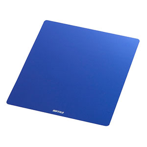 バッファロー BUFFALO バッファロー BSPD10BL メタル調マウスパッド 再生PETタイプ ブルー