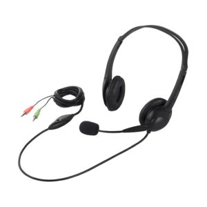 バッファロー BUFFALO バッファロー BSHSH07BK 両耳ヘッドバンド式ヘッドセット 半密閉タイプ ブラック