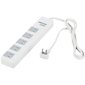 バッファロー BUFFALO バッファロー BSTAPSD21015WH 2ピン式電源タップ 10個口 雷サージ防止 集中スイッチ付 1.5m ホワイト