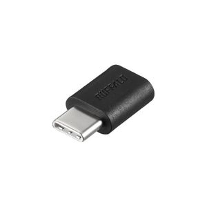 バッファロー BUFFALO バッファロー BSMPCADC100BK USB2.0変換アダプター Type-C to microB ブラック