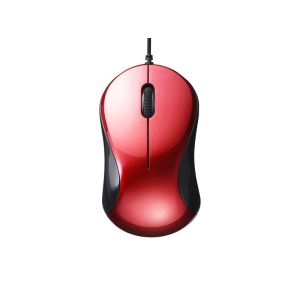 バッファロー BUFFALO バッファロー BSMBU100RD 有線BlueLED光学式マウス 静音/3ボタン レッド