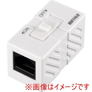 バッファロー BUFFALO バッファロー BLARJ45TSWH RJ45スイッチ付き中継コネクター