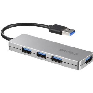 バッファロー BUFFALO バッファロー BSH4U120U3SV USB3.0 バスパワー ハブ 4ポート ハブ シルバー