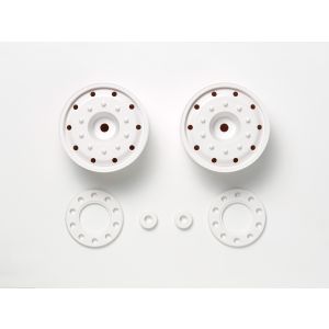 タミヤ TAMIYA タミヤ 56543 TROP.43 セミワイドホイール 30mm幅タイヤ用、六角ハブタイプ ホワイト