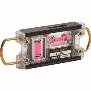 エビス EBISU エビス ED-TB2BR トビレベル-2 ブラック 気泡管カラー レッド 水平器