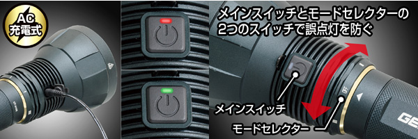  ジェントス GENTOS ジェントス GENTOS UltiREXシリーズ UT-618R 13000ルーメン 充電式 防水