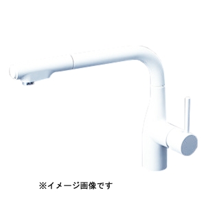 KVK KVK KM6101ECM4 シングルシャワー付混合栓 eレバー マットホワイト