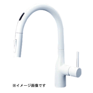 KVK KVK KM6071ECM4 シングルシャワー付混合栓 センサー付 eレバー マットホワイト