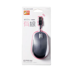 ELECOM エレコム エレコム M-Y8UBBK マウス 有線 3ボタン BlueLED ブラック