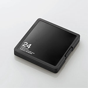 ELECOM エレコム エレコム CMC-SDCPP24BK メモリカードケース インデックス台紙付き SD12枚+microSD12枚収納 ブラック