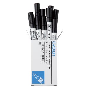 クラウン クラウン CR-BM12-BX10 ホワイトボードマーカー中字 黒 10本