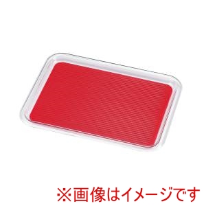 アケボノ AKEBONO アケボノ クリア マジックトレー 角型 14インチ 大 レッド