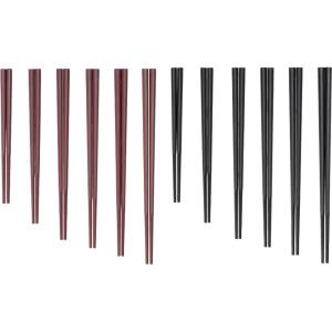 曙産業 AKEBONO 曙産業 10角 ぐる麺箸 23cm 黒 GM-4004