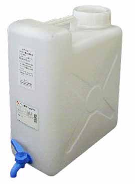  H&H H&H KT-10 フリー容器 角型タンクコック付き ウォータータンク ポリタンク 給水タンク 三共コーポレーション