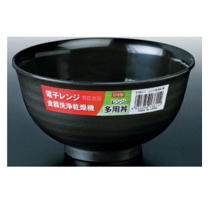 ナカヤ化学産業 ナカヤ化学 レンジ多用丼 黒 720ml