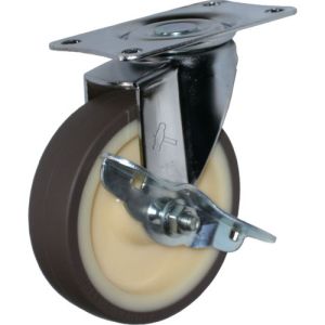 ハンマーキャスター HAMMER CASTER ハンマーキャスター 415E-UB100-BAR01 Eシリーズ 自在ブレーキ付ウレタンB車 100mm